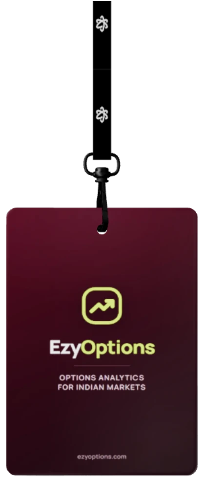 EzyOptions ID card on a lanyard